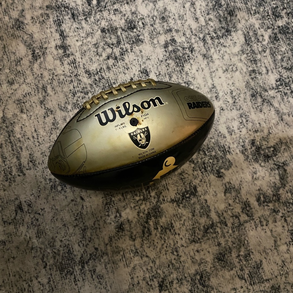 Wilson Black and Gold Oakland Raiders Football - Picture 3 of 5
